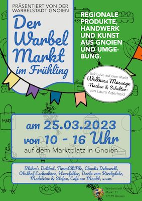 Der Warbel Markt im Frühling in Gnoien