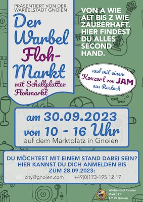 Der Warbel Floh-Markt in Gnoien mit Musik & Schallplatten Flohmarkt