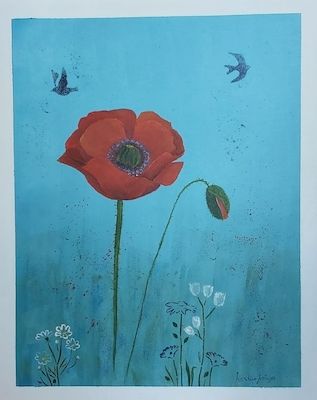 Jahreszeitenmalerei-Acryl Bilder – Blumen