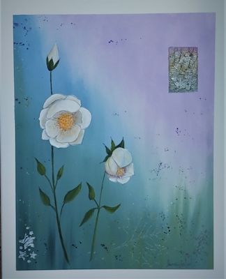 Jahreszeitenmalerei-Acryl Bilder – Blumen