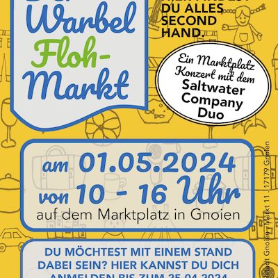 Der Warbel FlohMarkt am 1. Mai 2024 in der Warbelstadt Gnoien