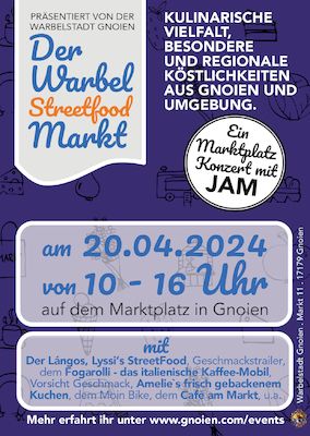 Der Warbel Streetfood Markt in Gnoien mit einer musikalischen Premiere
