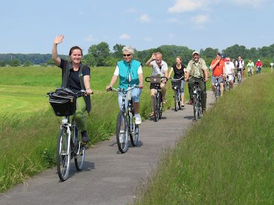 Länderübergreifender ElbeRadelTag 2024 im Norden des UNESCO-Biosphärenreservates Flusslandschaft Elbe