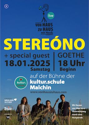 Von Haus zu Haus mit Musik von STEREÓNO + special guest: GOETHE