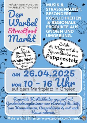 Der Warbel Streetfood Markt mit Marktplatz Konzert & Straßenkunst