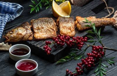 Großes Fischbuffet