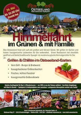 Himmelfahrt im Biergarten des Hotels Ostseeland