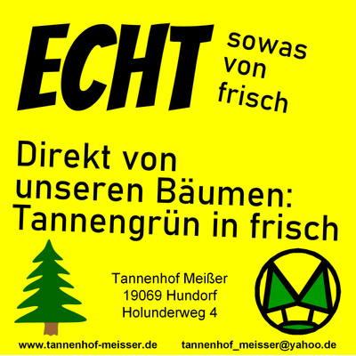 Natürliche Weihnachtsbäume und Tannengrün vom Tannenhof