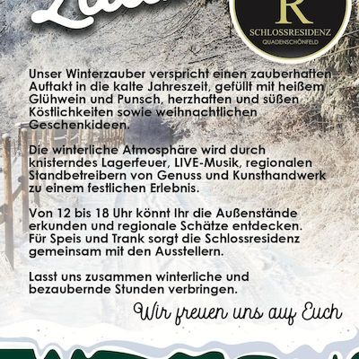 2. Winterzauber im Schlosspark Quadenschönfeld