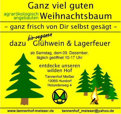 Weihnachtsbaum- und Schnittgrünverkauf