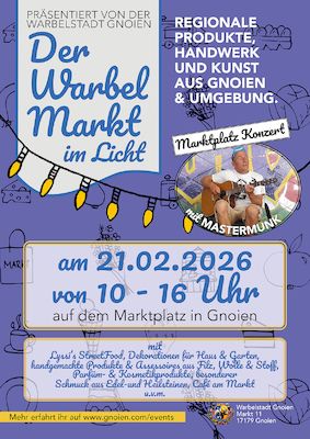 Der Warbel Markt im Licht mit Marktplatz Konzert von MASTERMUNK