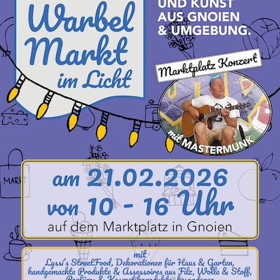 Der Warbel Markt im Licht mit Marktplatz Konzert von MASTERMUNK