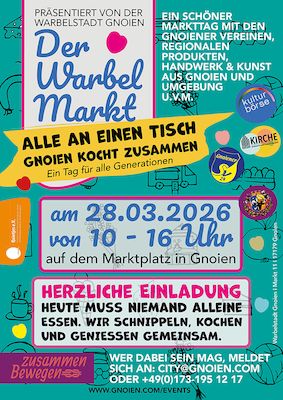 Der Warbel Markt im Frühling - Alle an einen Tisch - Gnoien kocht zusammen
