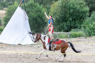 Action Show mit Pferden