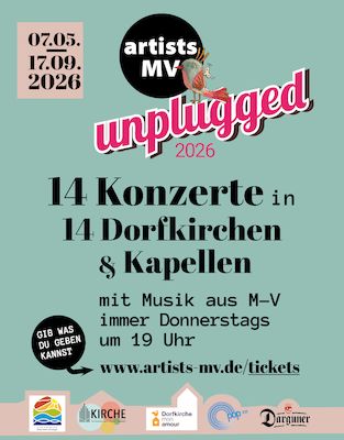 artists MV unplugged -  14 Konzerte in 13 Dorfkirchen und 1 Kapelle mit Musik aus M-V