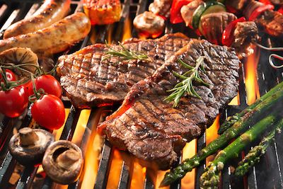 Großes Grillbuffet